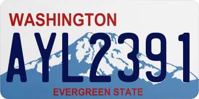 WA license plate AYL2391