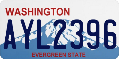 WA license plate AYL2396