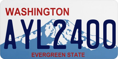 WA license plate AYL2400