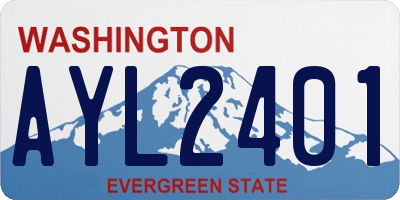 WA license plate AYL2401