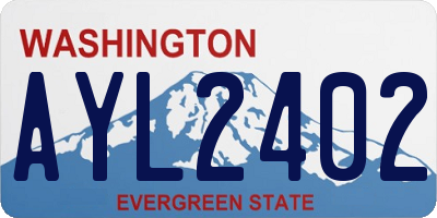 WA license plate AYL2402