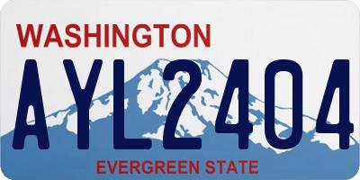 WA license plate AYL2404