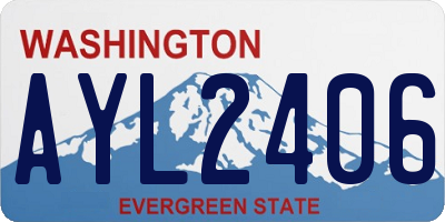 WA license plate AYL2406