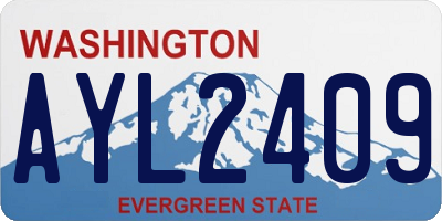 WA license plate AYL2409