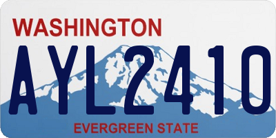 WA license plate AYL2410