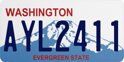 WA license plate AYL2411