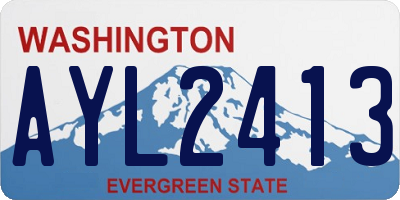WA license plate AYL2413