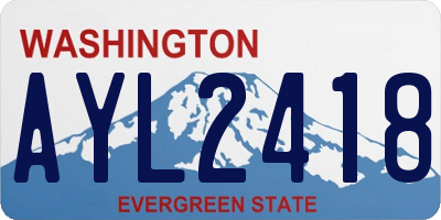 WA license plate AYL2418