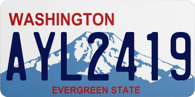 WA license plate AYL2419