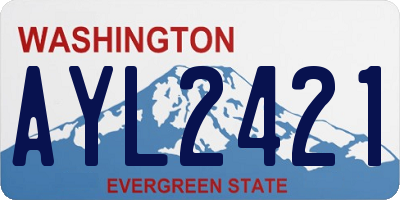 WA license plate AYL2421