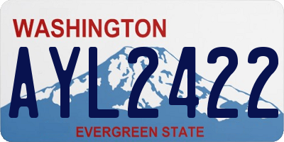 WA license plate AYL2422