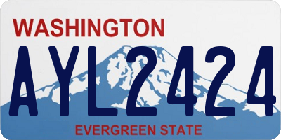 WA license plate AYL2424