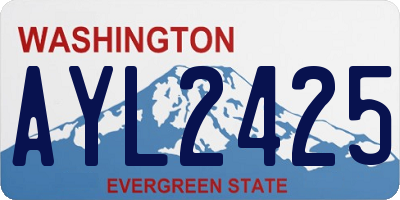 WA license plate AYL2425
