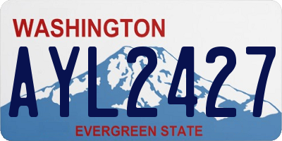 WA license plate AYL2427