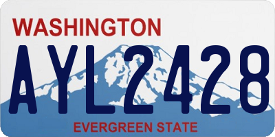 WA license plate AYL2428