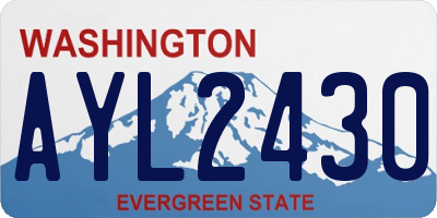 WA license plate AYL2430