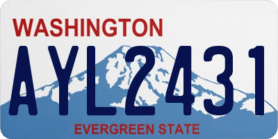 WA license plate AYL2431
