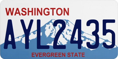 WA license plate AYL2435