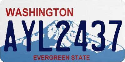 WA license plate AYL2437