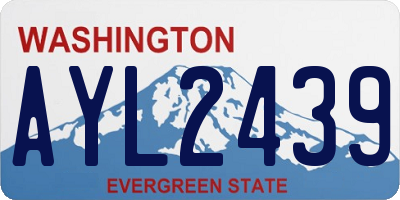 WA license plate AYL2439