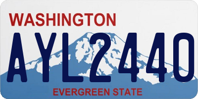 WA license plate AYL2440