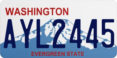 WA license plate AYL2445