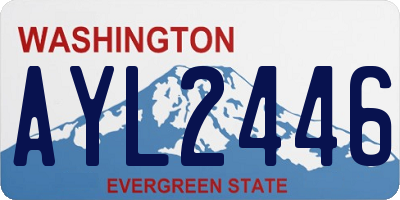 WA license plate AYL2446