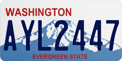 WA license plate AYL2447