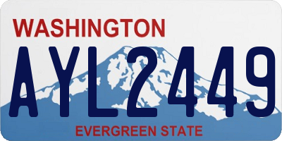 WA license plate AYL2449