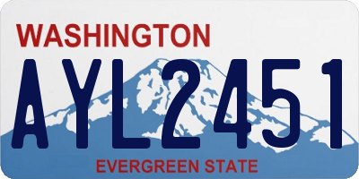 WA license plate AYL2451