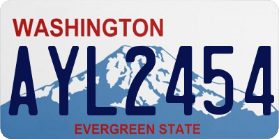 WA license plate AYL2454