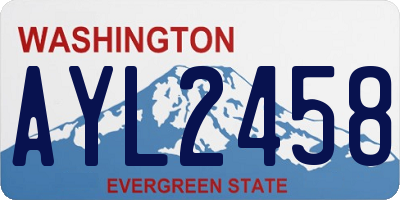 WA license plate AYL2458