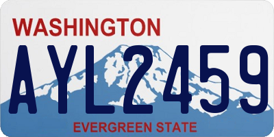 WA license plate AYL2459