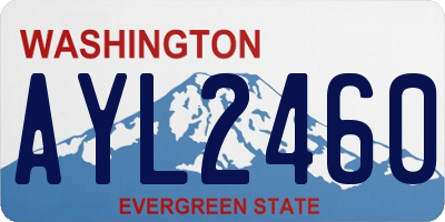 WA license plate AYL2460