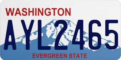 WA license plate AYL2465