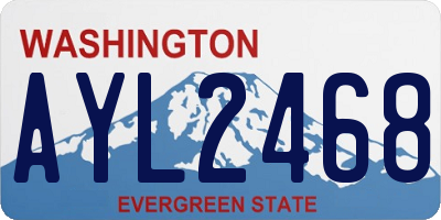WA license plate AYL2468