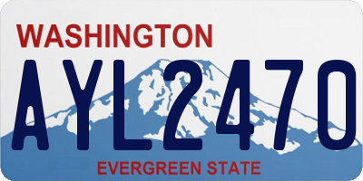 WA license plate AYL2470