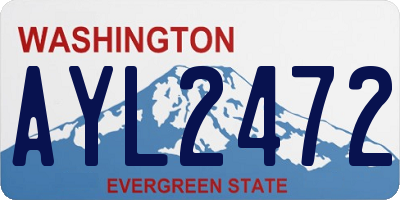WA license plate AYL2472