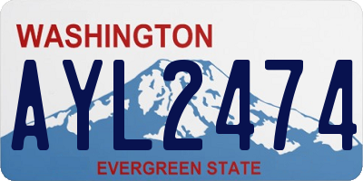 WA license plate AYL2474