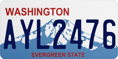 WA license plate AYL2476