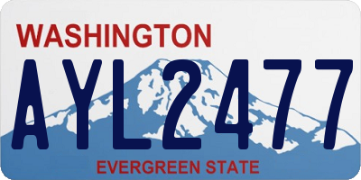 WA license plate AYL2477
