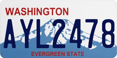 WA license plate AYL2478