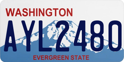 WA license plate AYL2480