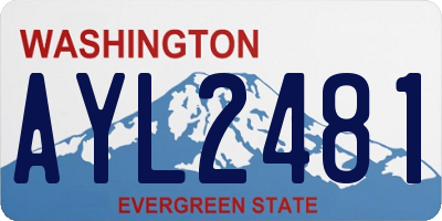 WA license plate AYL2481