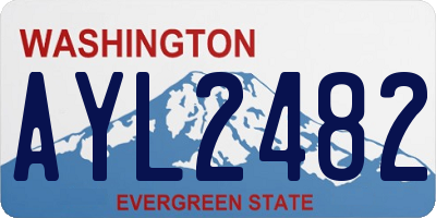 WA license plate AYL2482