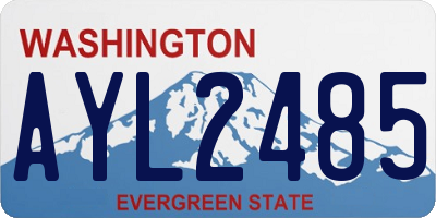 WA license plate AYL2485