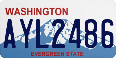 WA license plate AYL2486