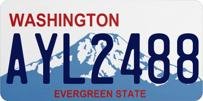 WA license plate AYL2488