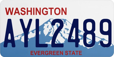 WA license plate AYL2489