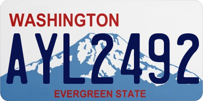 WA license plate AYL2492